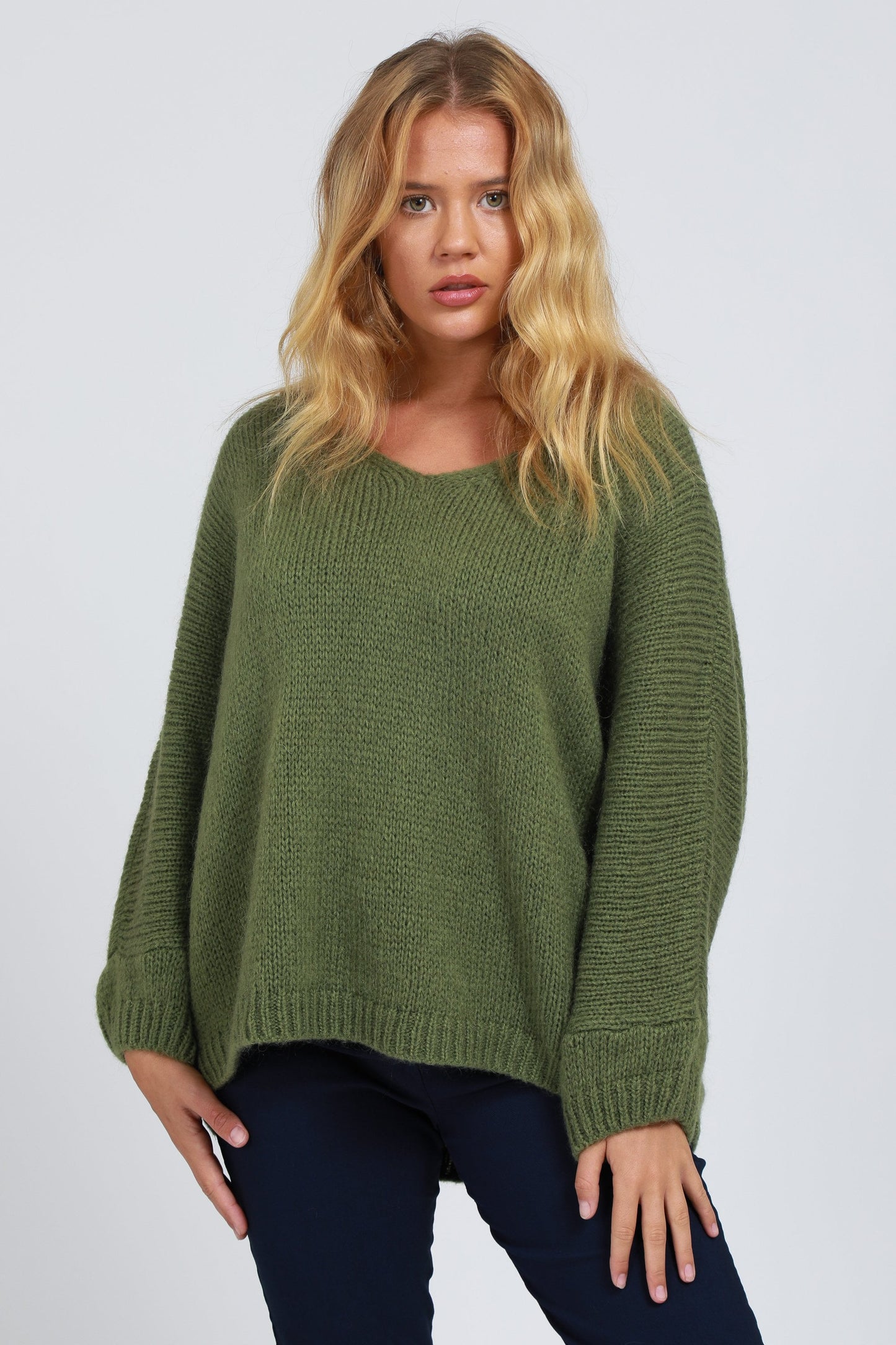 V-Neck Mohair Jumper