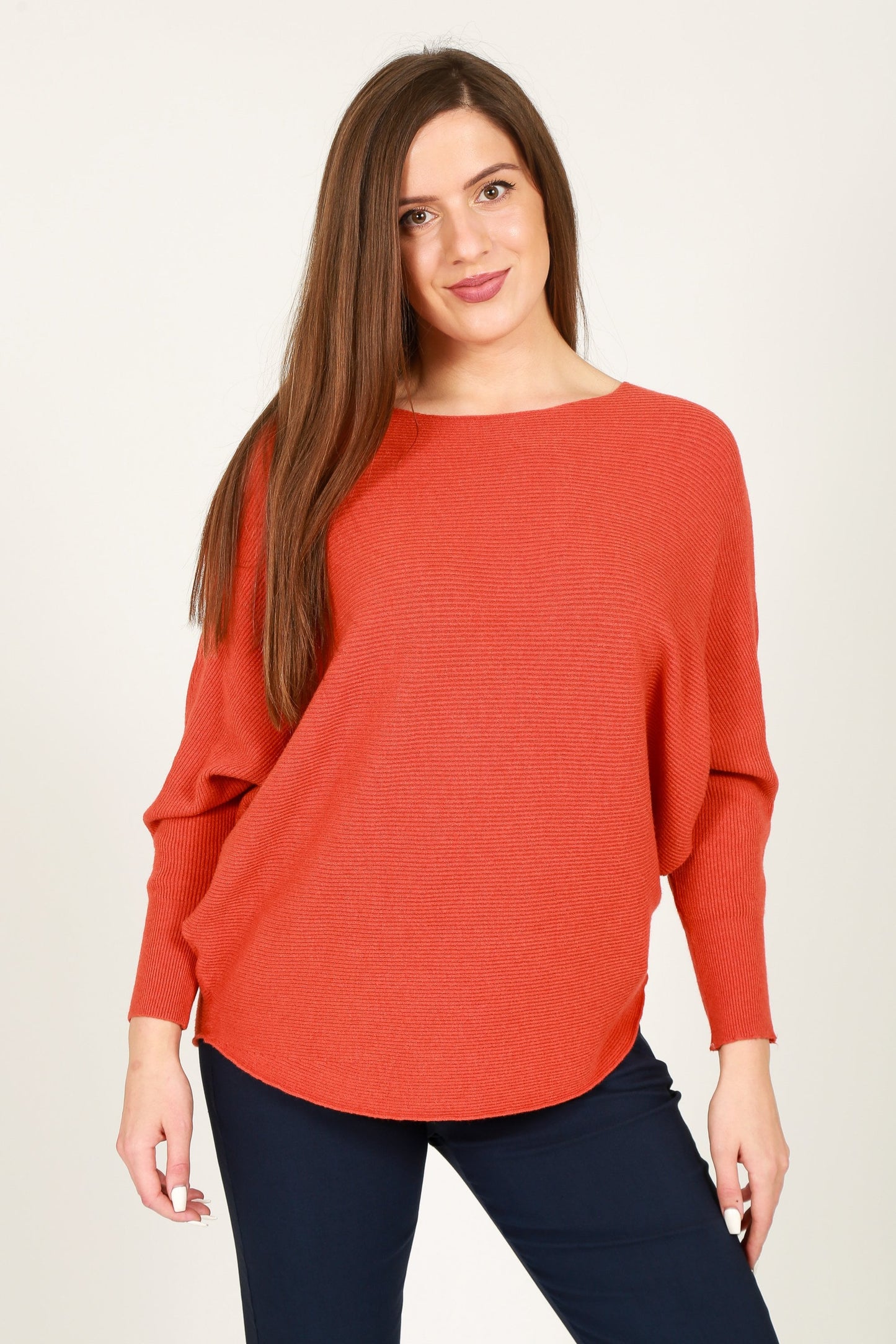 Batwing Ribbed Jumper