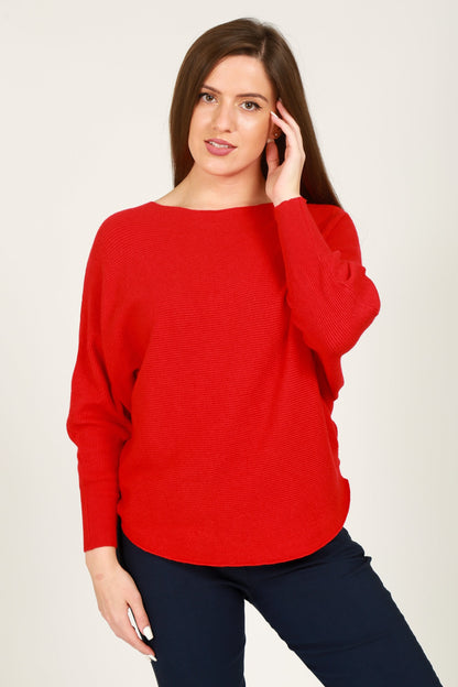 Batwing Ribbed Jumper