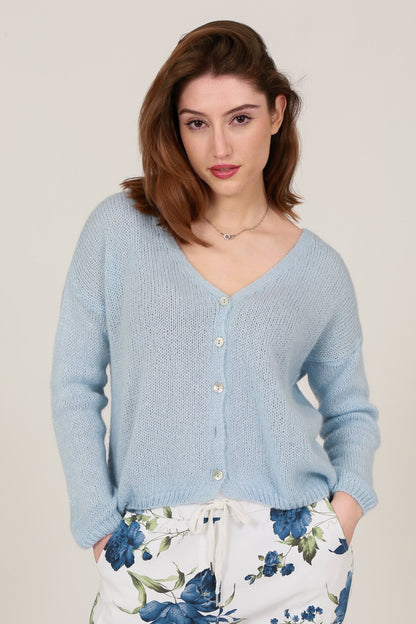 Mohair Button Through Cardigan