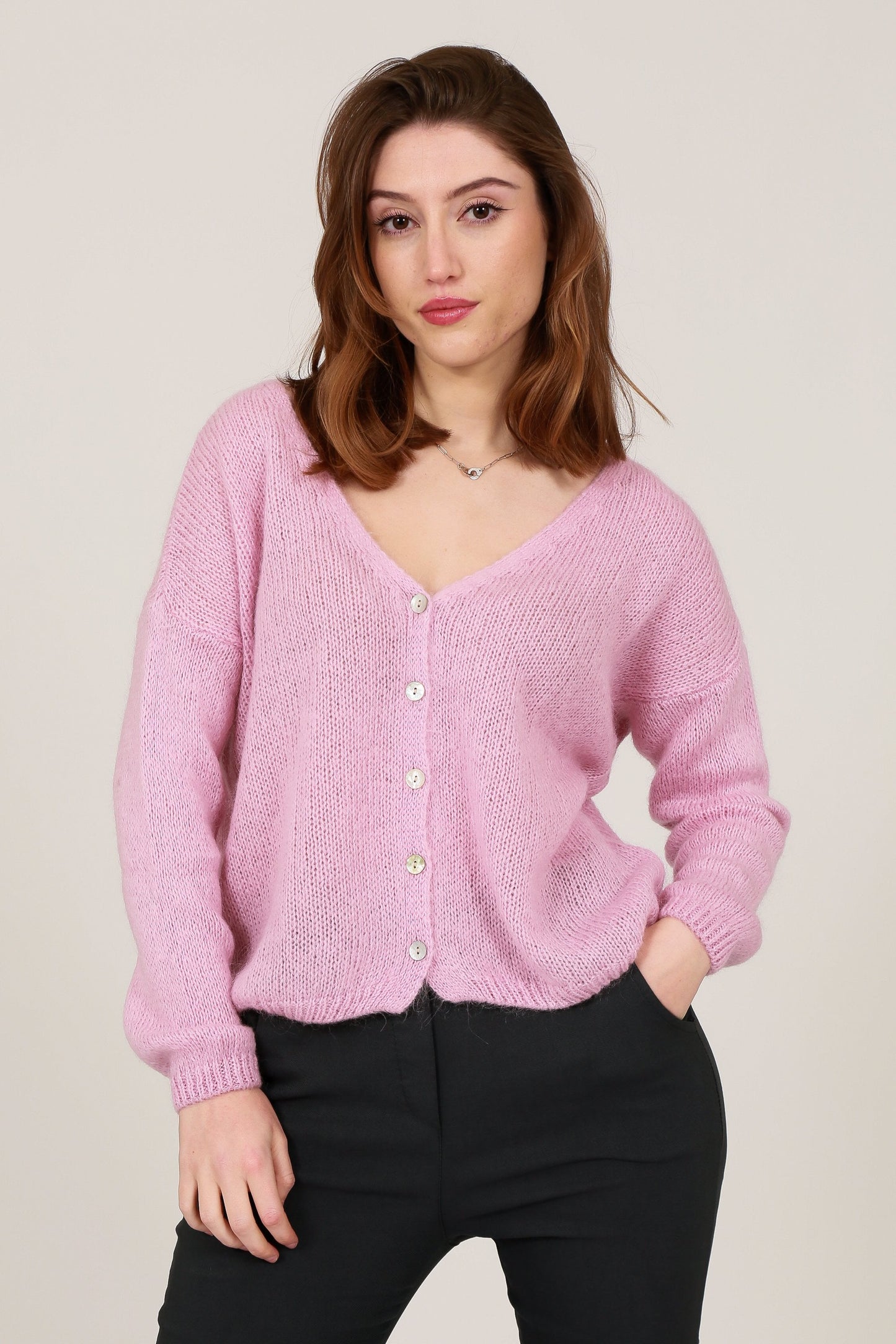 Mohair Button Through Cardigan