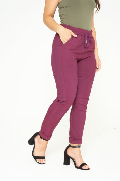 EXTRA LARGE Plain Magic Stretch Trousers