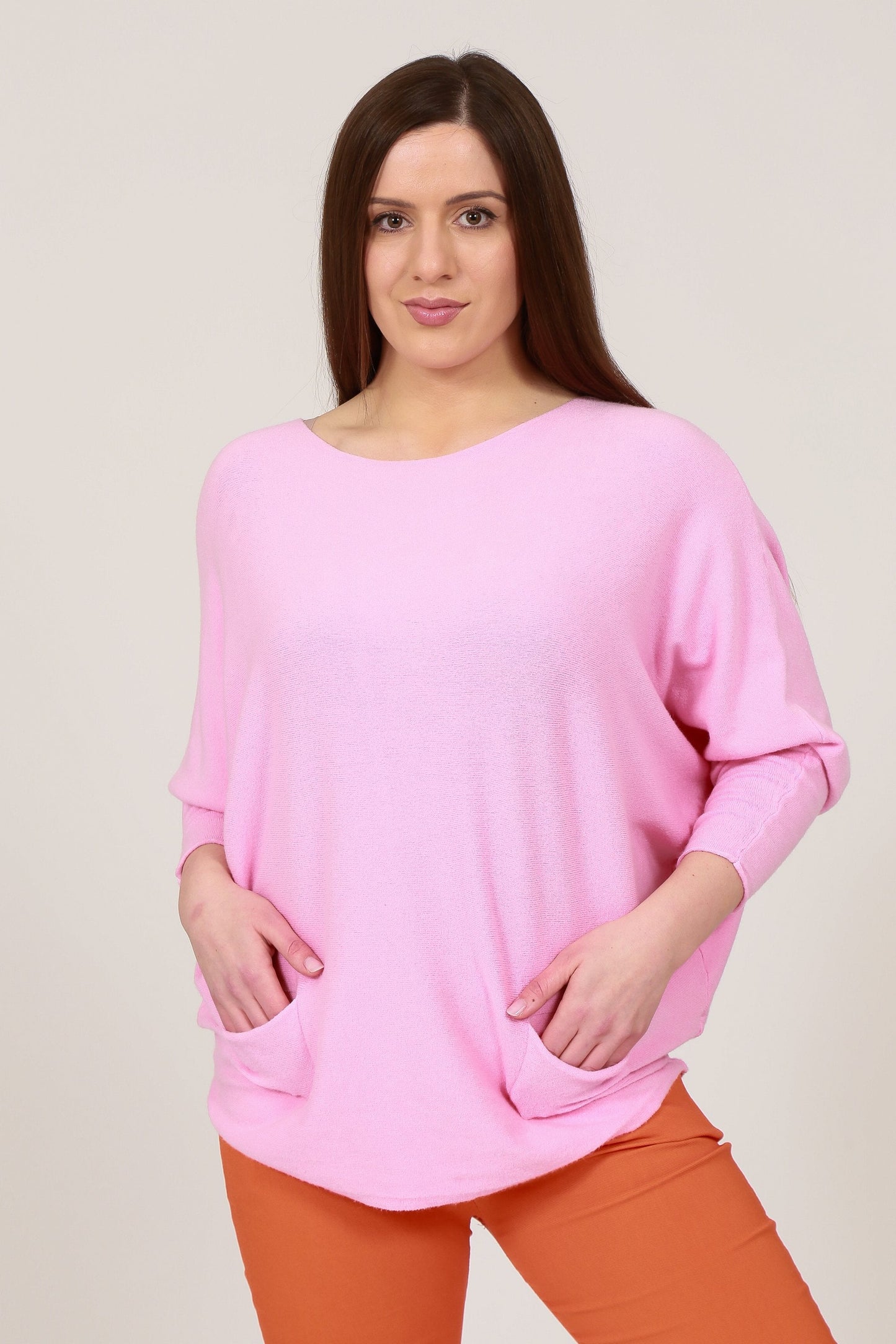 Two Pockets Batwing Jumper