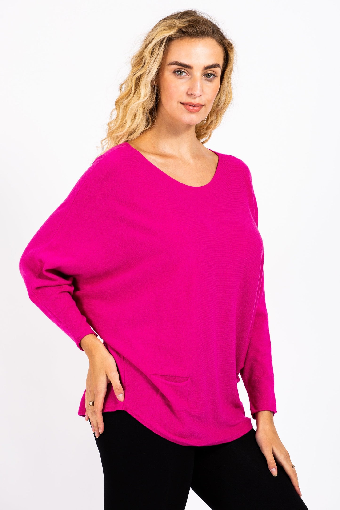 Two Pockets Batwing Jumper