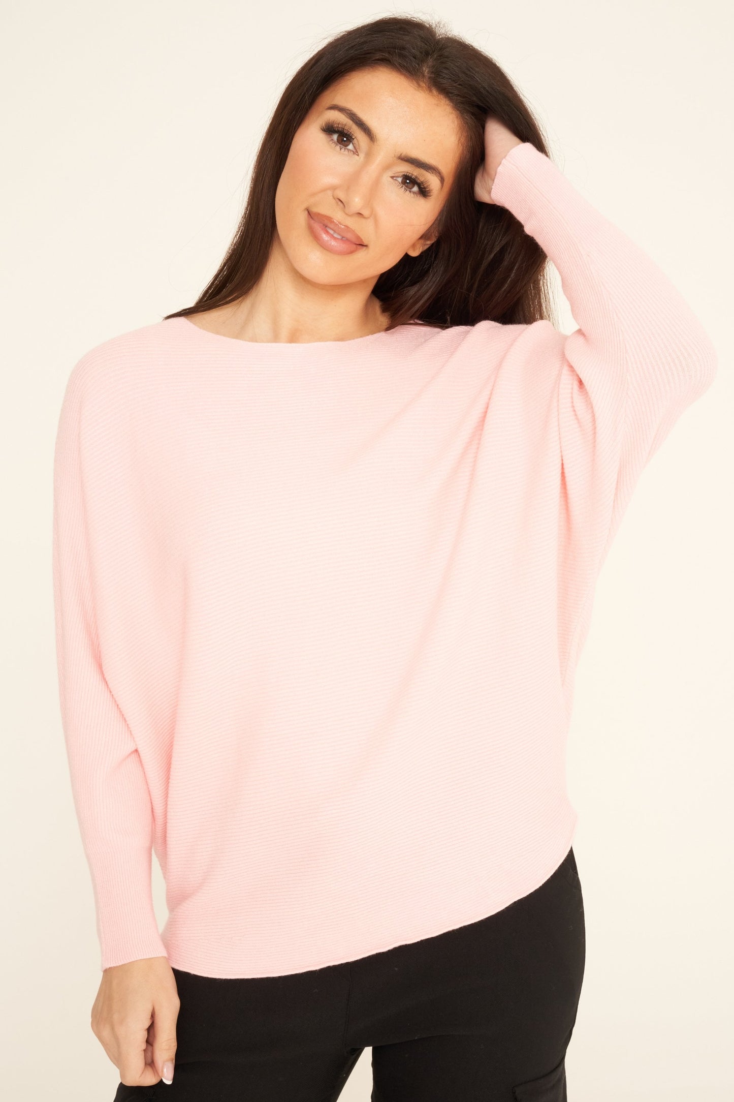 Batwing Ribbed Jumper