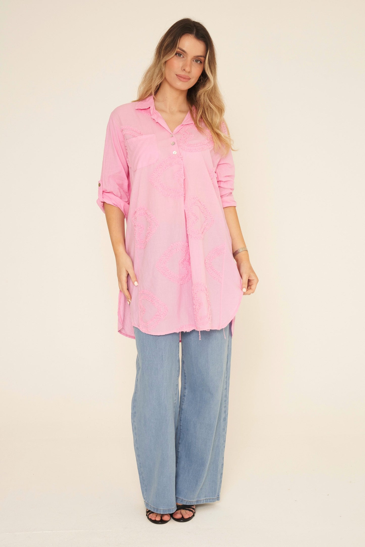 Linen Button Top