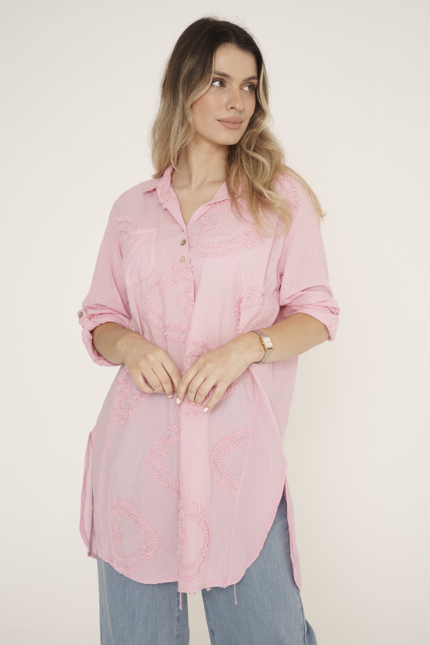 Linen Button Top