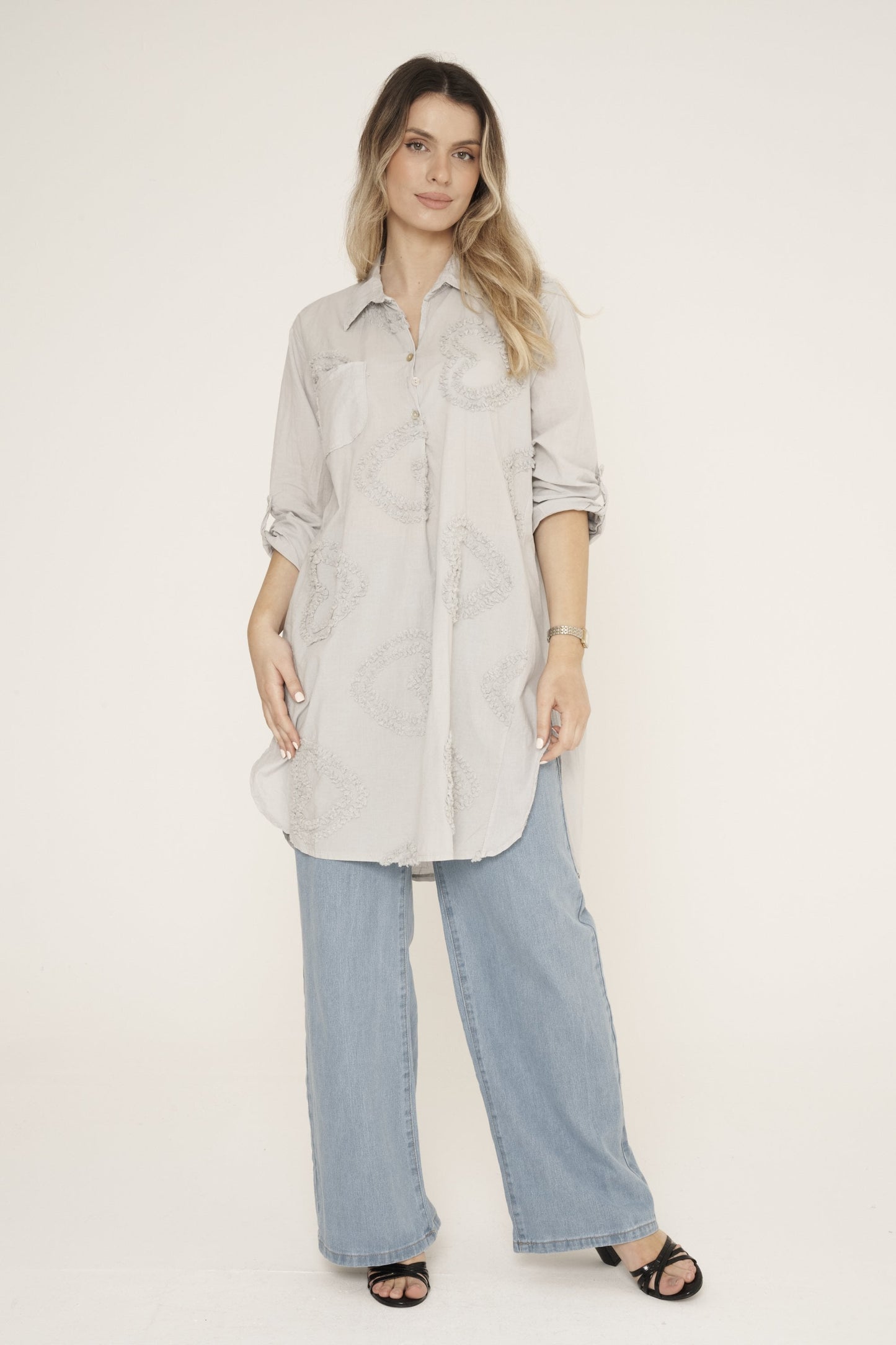 Linen Button Top