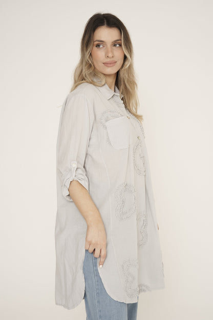 Linen Button Top