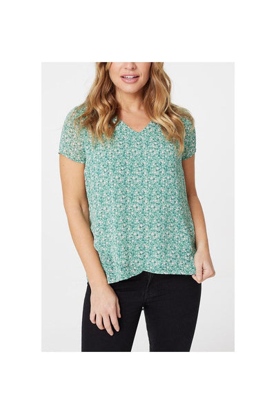 Flower Print Shirt Top