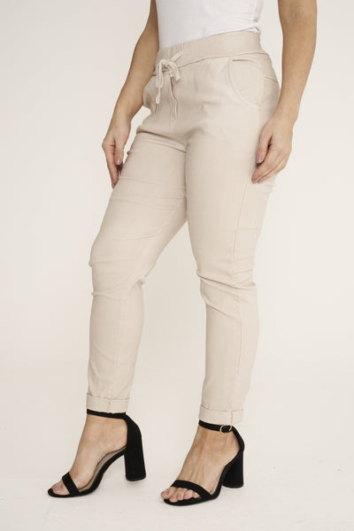 EXTRA LARGE Plain Magic Stretch Trousers
