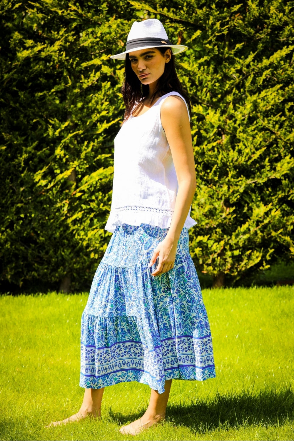 Paisley Print Skirt