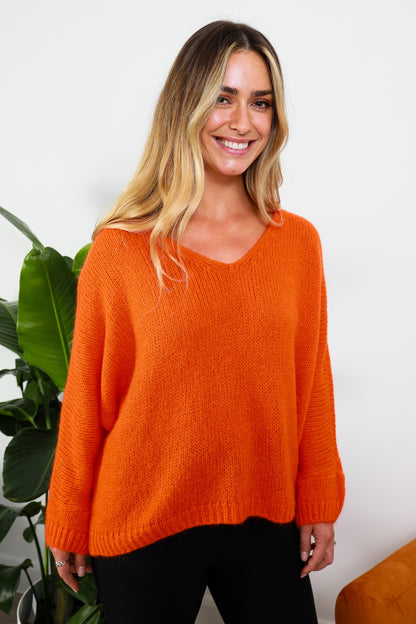 V-Neck Mohair Jumper