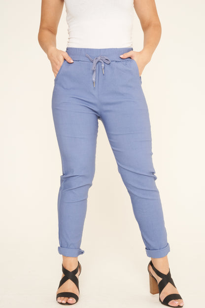 Plain Magic Stretch Trousers