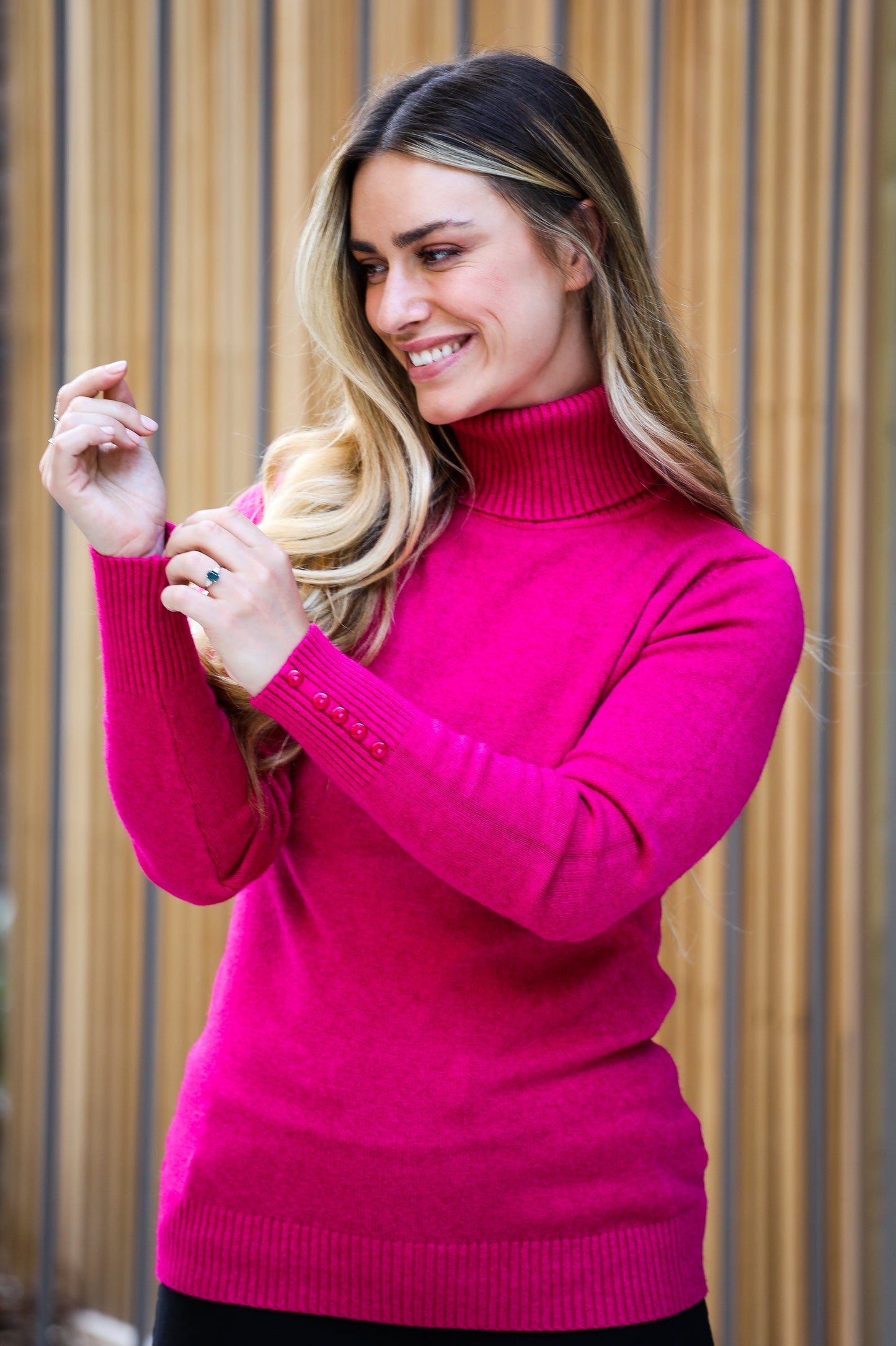 Extra Large Polo Neck Soft Knitted Jumper