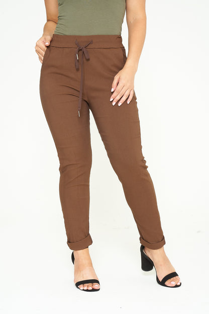 Plain Magic Stretch Trousers