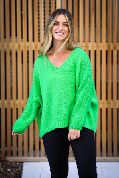 V-Neck Mohair Jumper