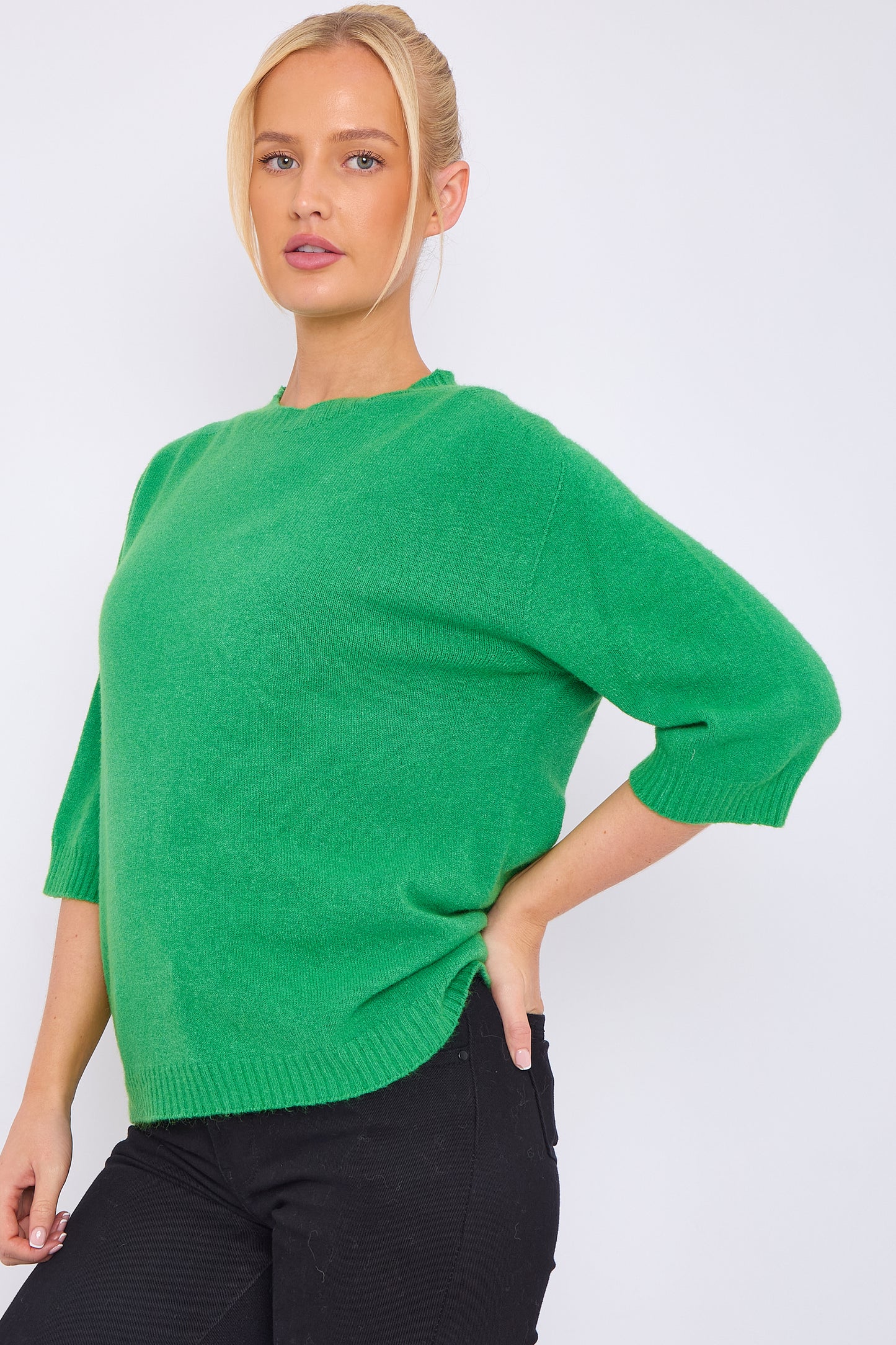 CREW RIBBED NECK JUMPER