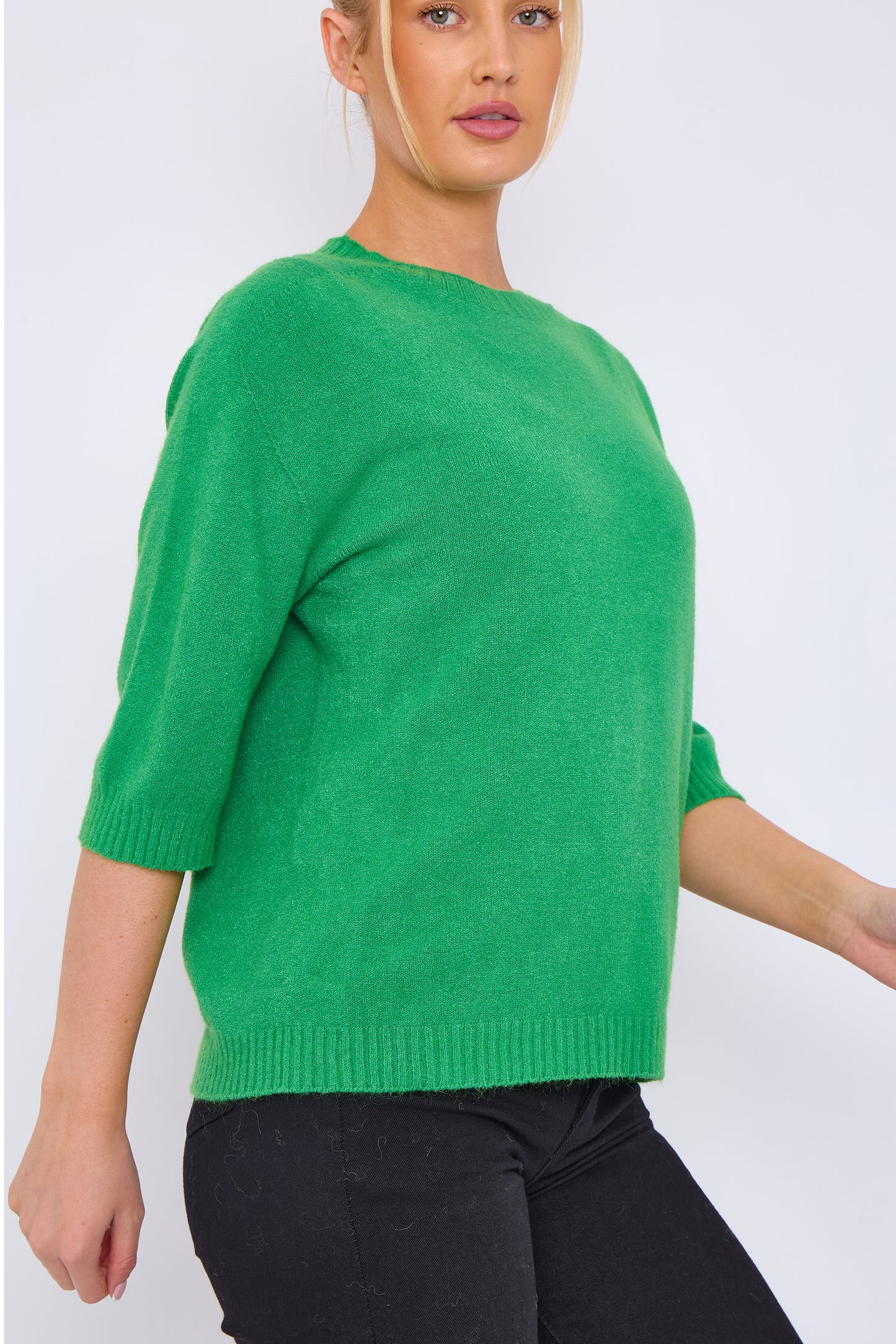 CREW RIBBED NECK JUMPER