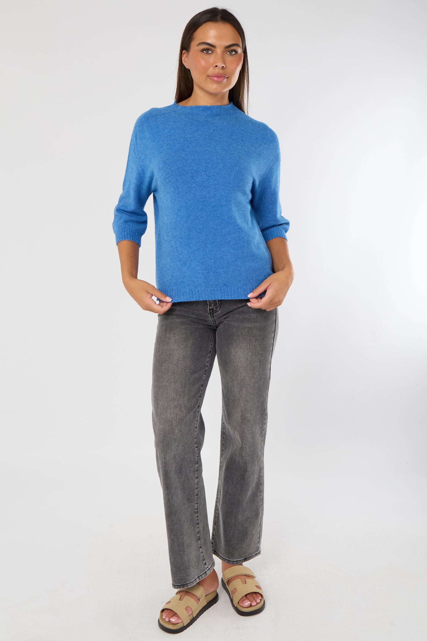 CREW RIBBED NECK JUMPER