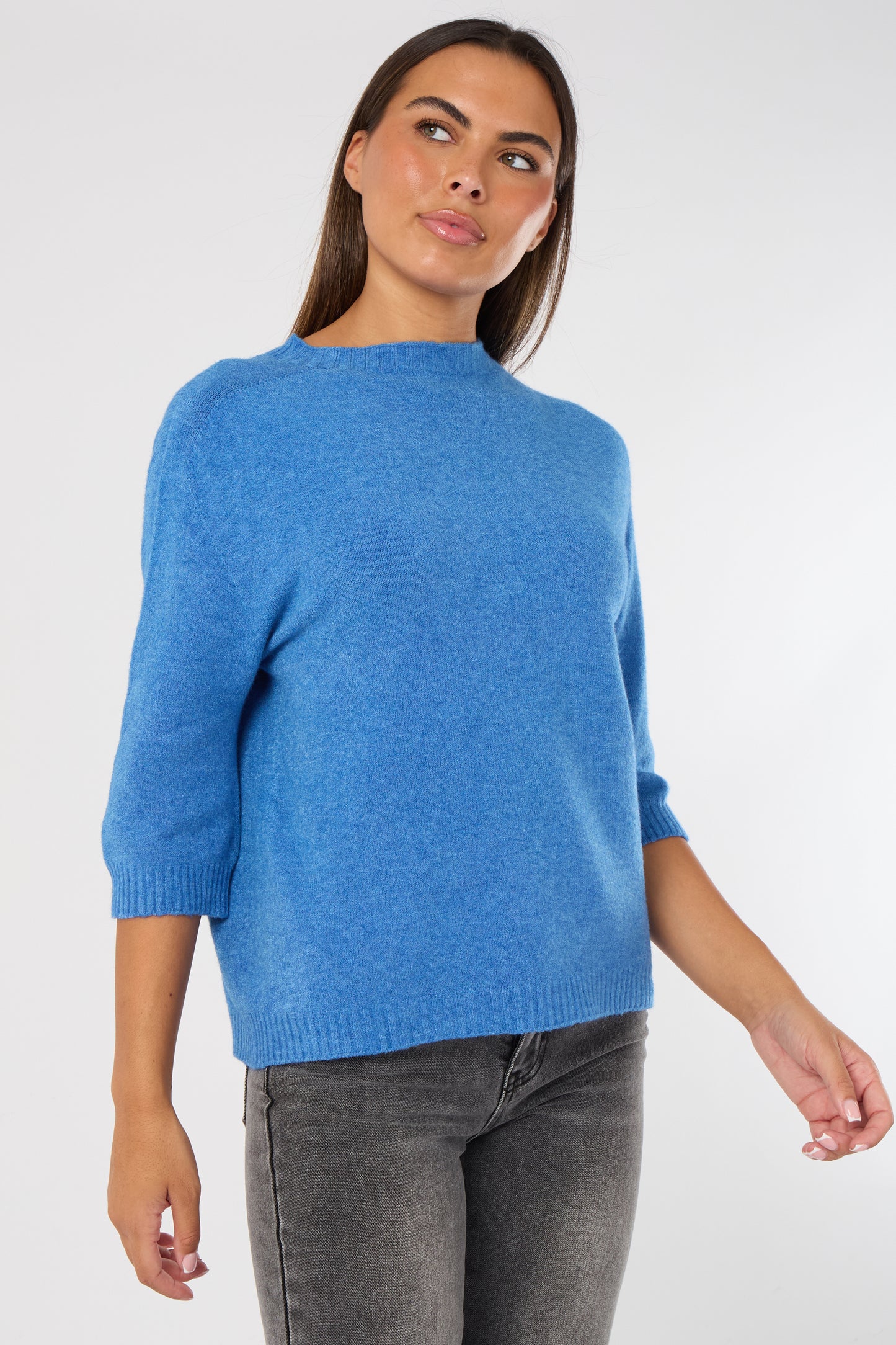 CREW RIBBED NECK JUMPER