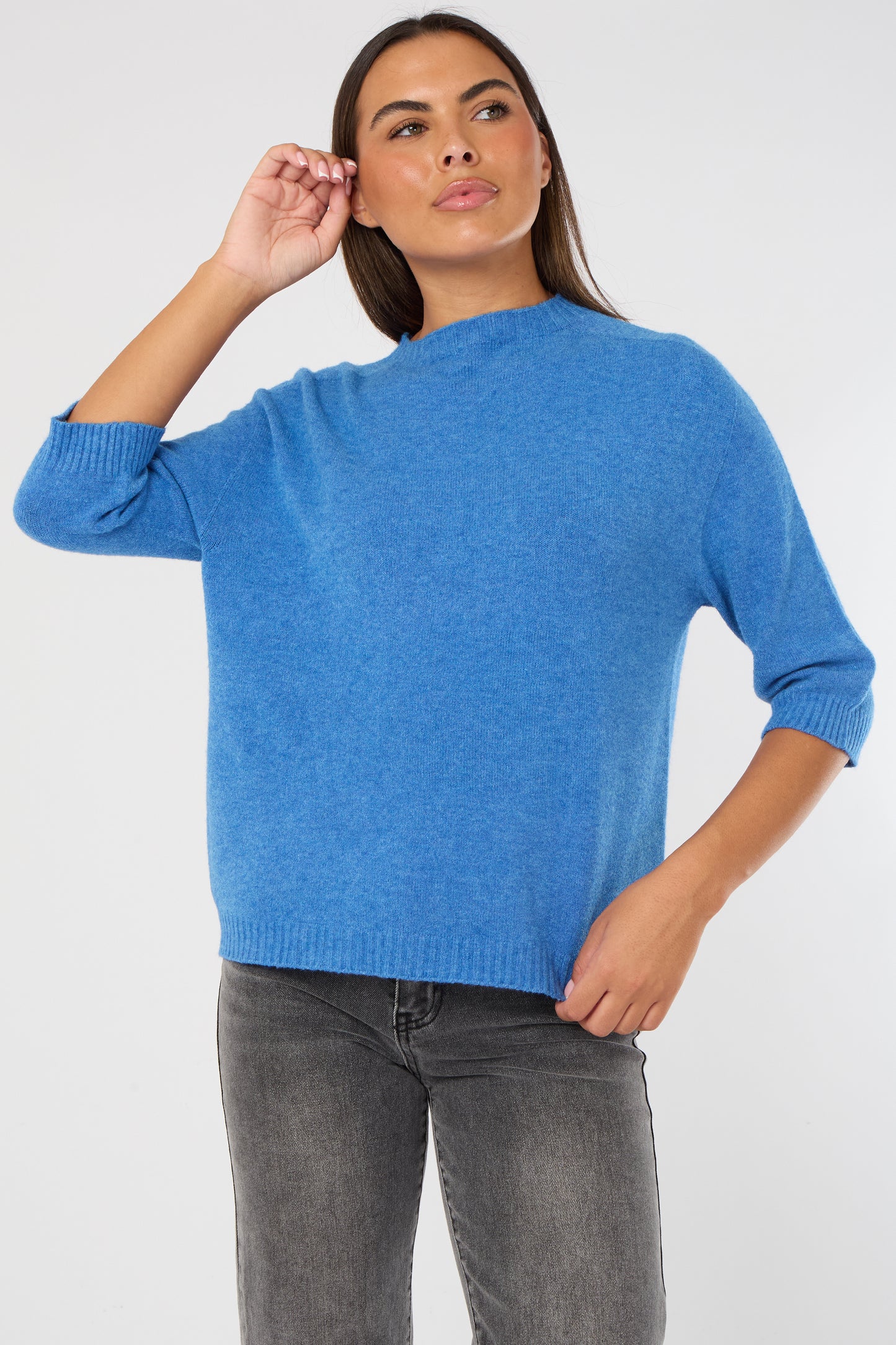 CREW RIBBED NECK JUMPER