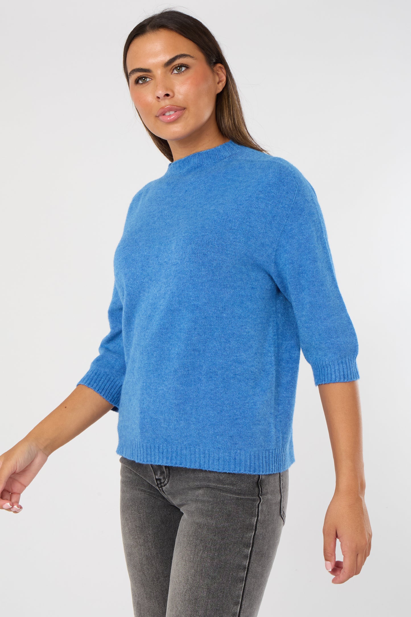 CREW RIBBED NECK JUMPER