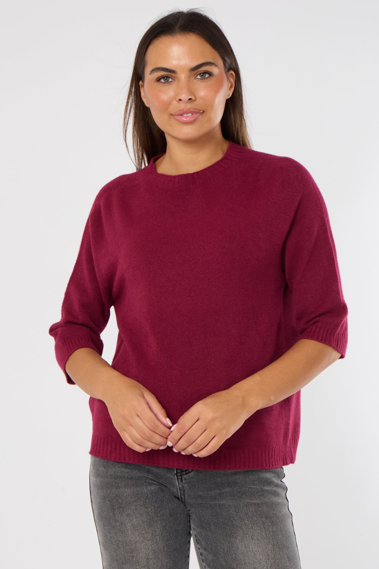 CREW RIBBED NECK JUMPER