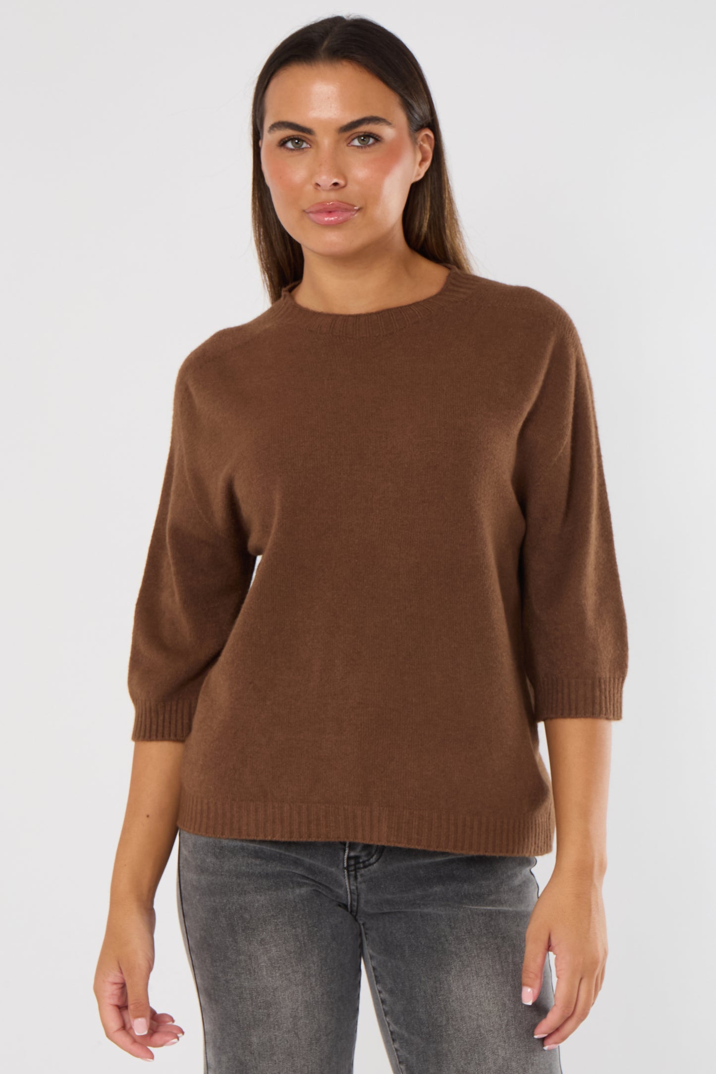 CREW RIBBED NECK JUMPER