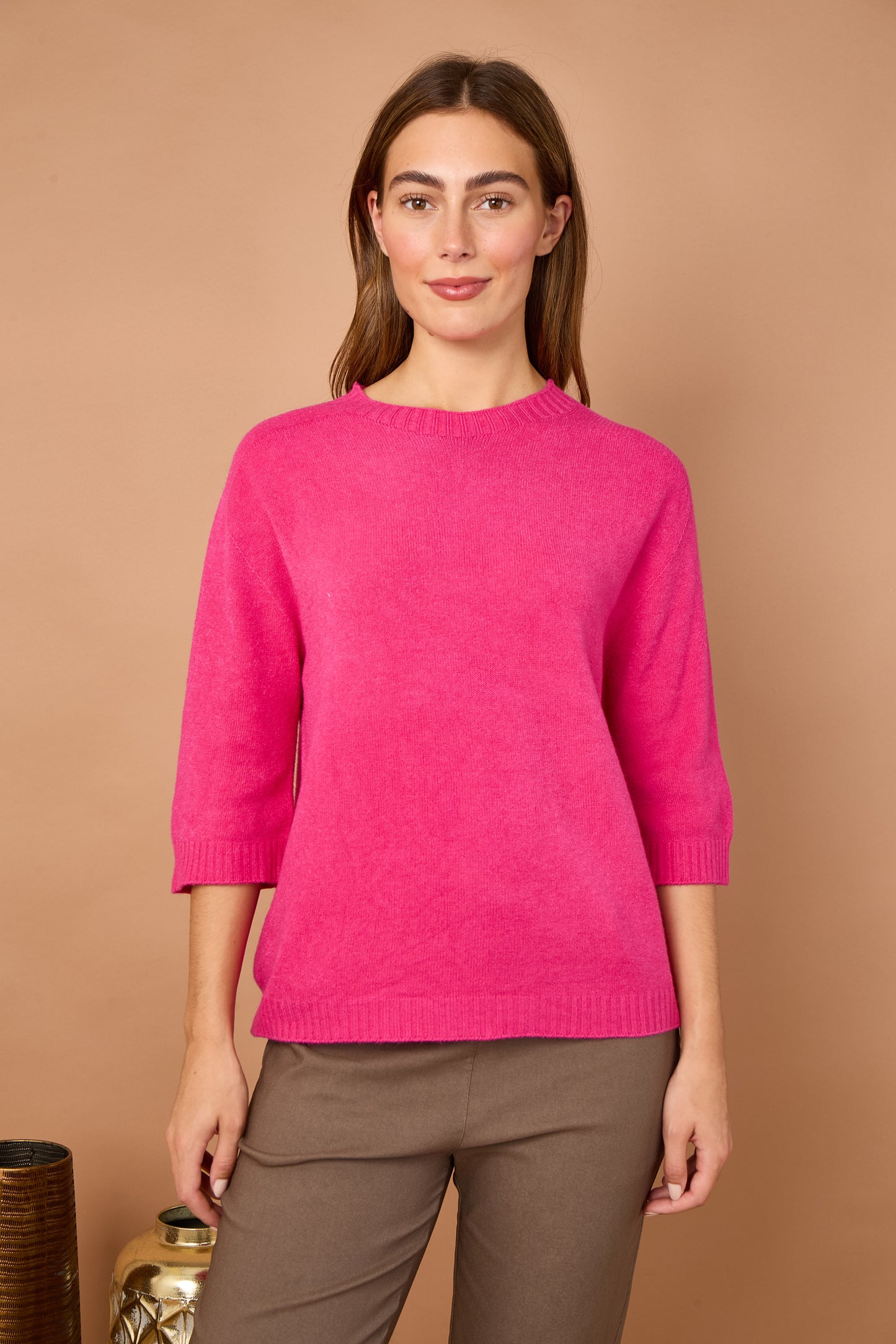 CREW RIBBED NECK JUMPER