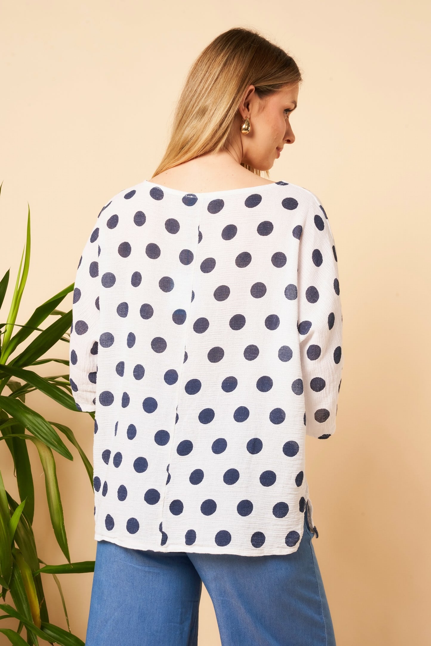 Polka Dot Cotton Top