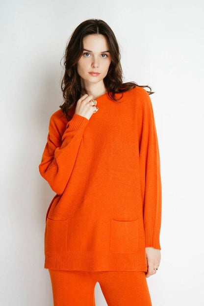 Two Pockets Ribbed Jumper