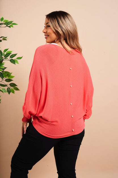 Pearl Back Batwing Jumper