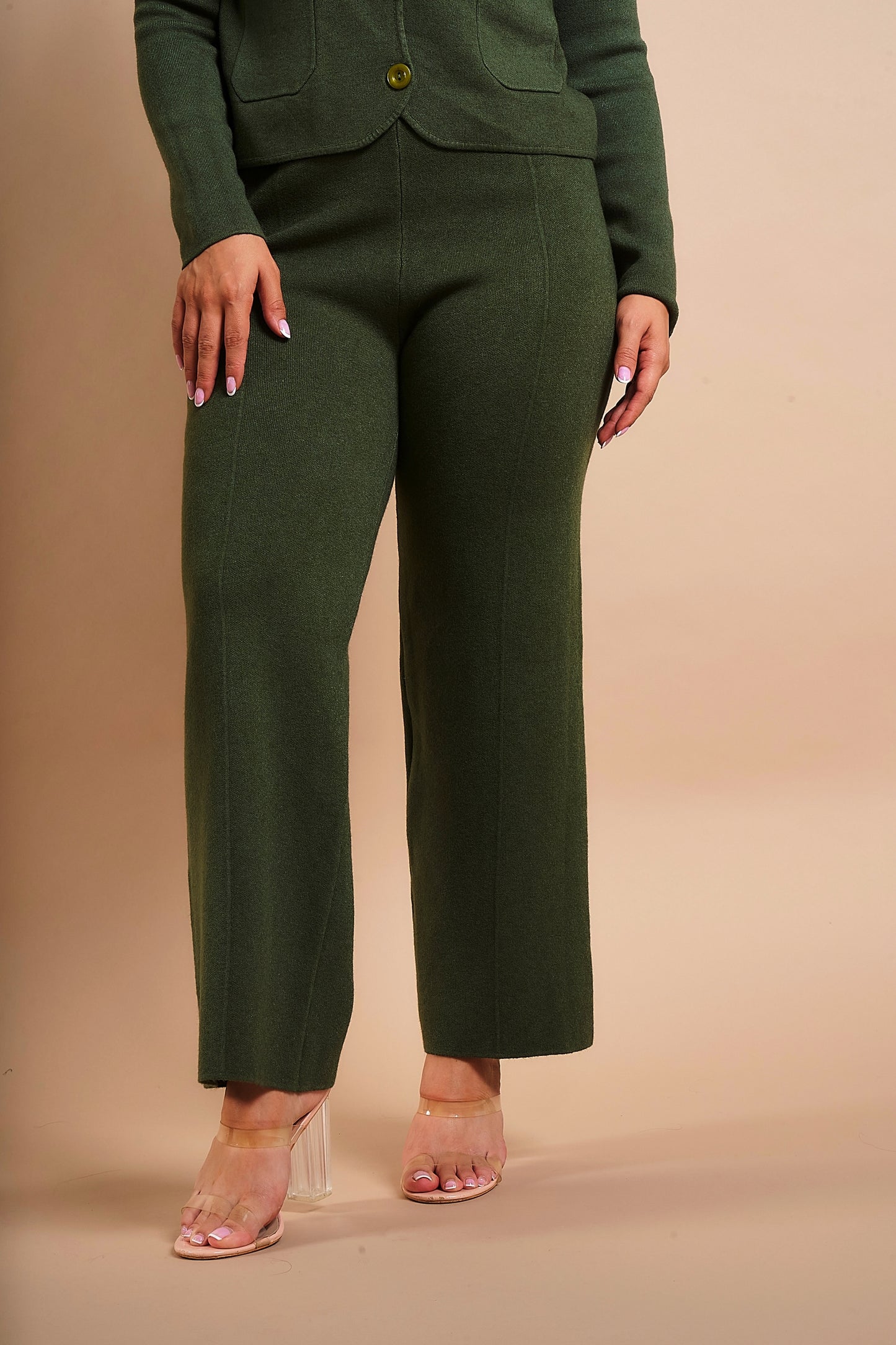 Fine Knit Elasticated Waist Trousers