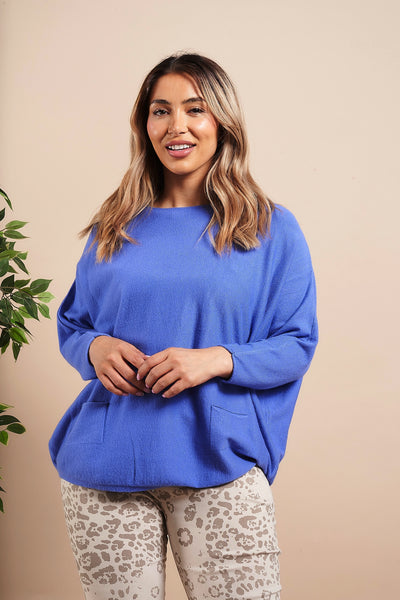 Two Pockets Batwing Jumper