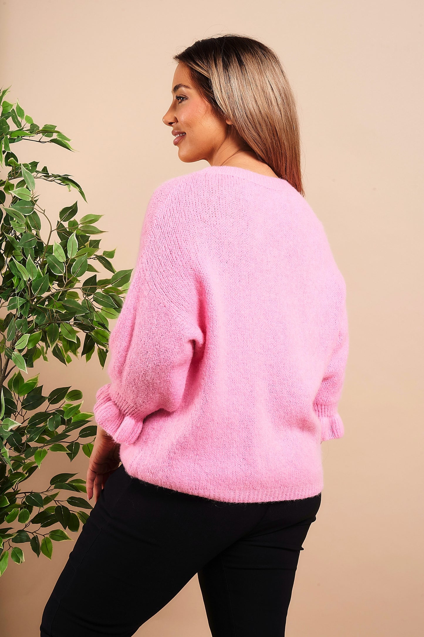 Alpaca Puff Sleeves Jumper