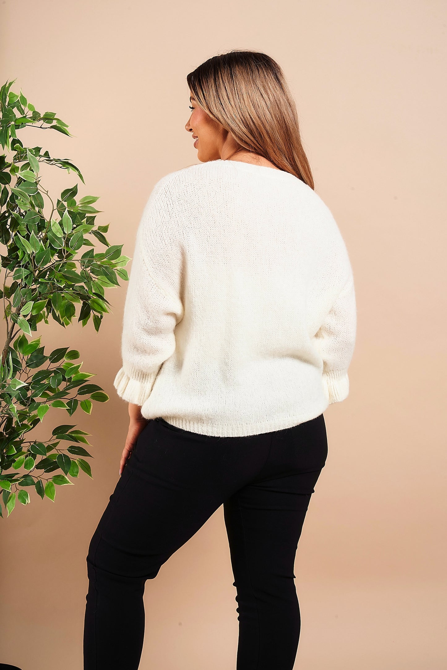 Alpaca Puff Sleeves Jumper