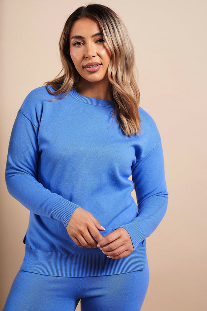 Ribbed Hem Soft Knitted Jumper