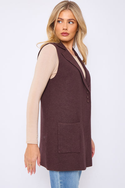 Two Pockets Buttoned Gilet