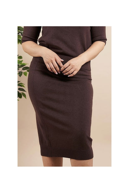 Elasticated Waist Fine Knit Skirt