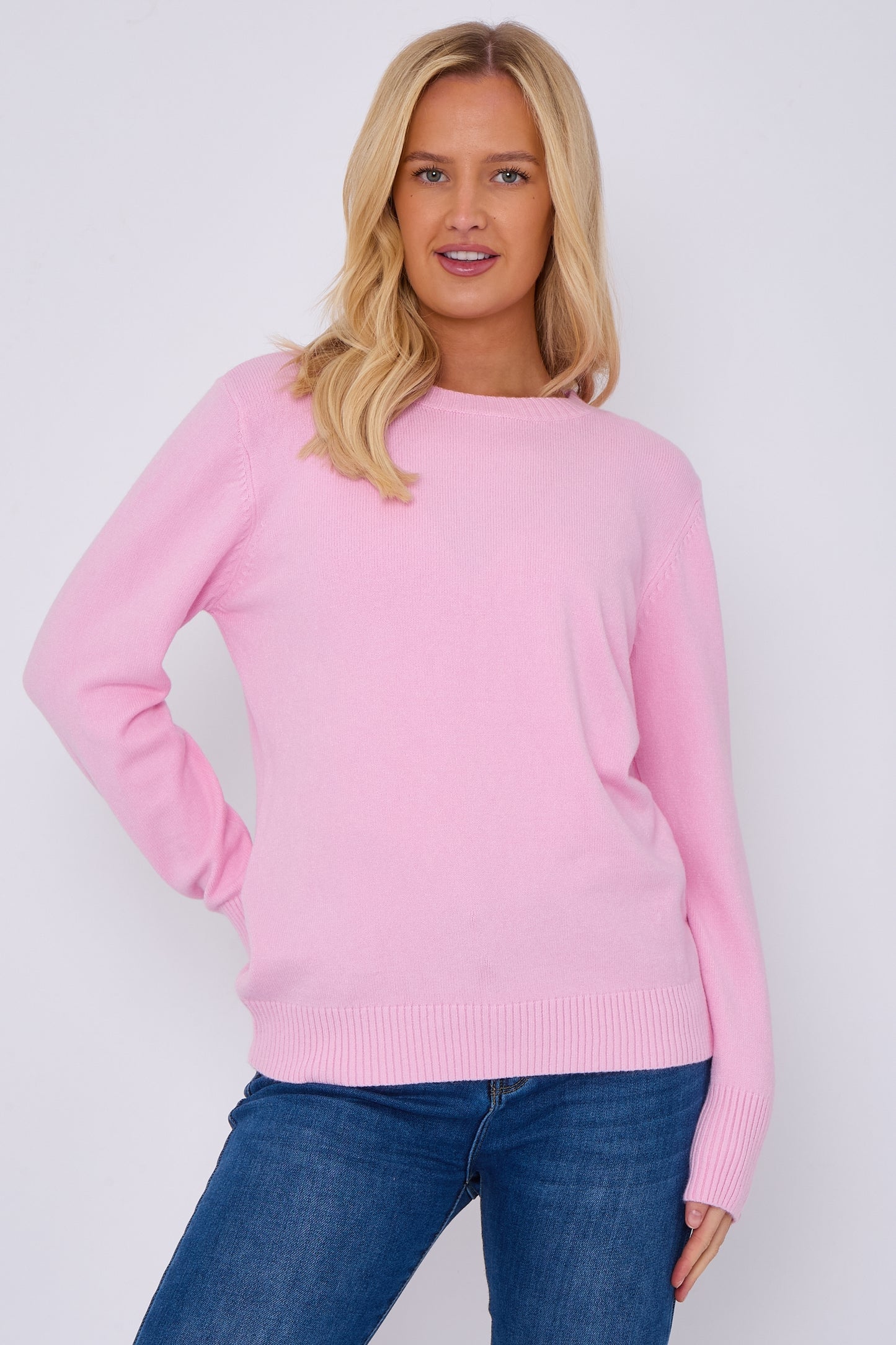 Ribbed Crew Neck Jumper