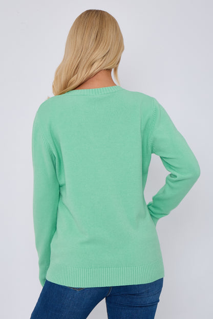 Ribbed Crew Neck Jumper