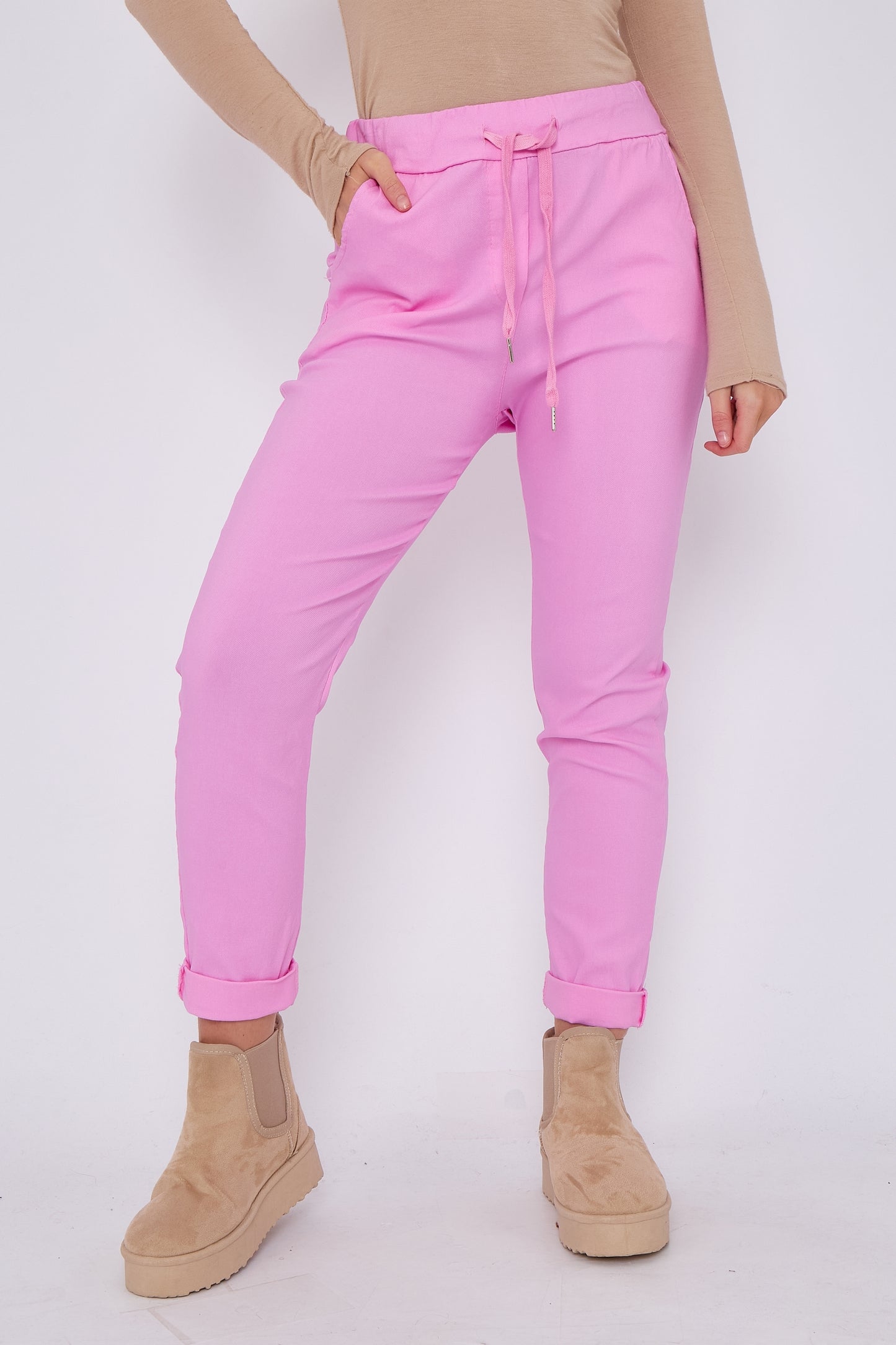 Plain Magic Stretch Trousers