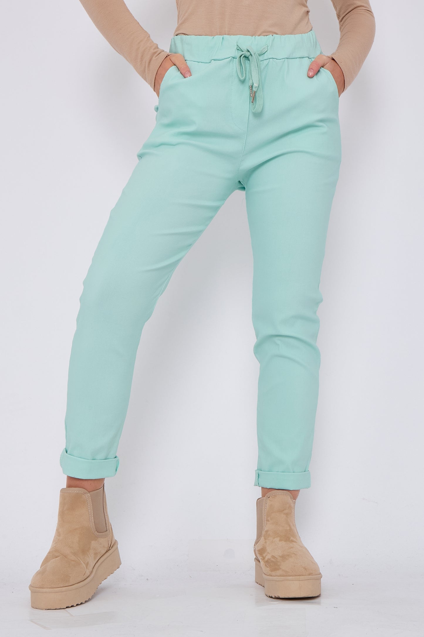 Plain Magic Stretch Trousers