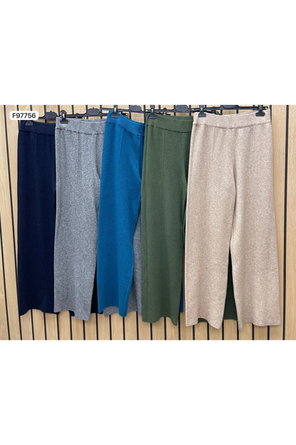 Fine Knit Elasticated Waist Trousers