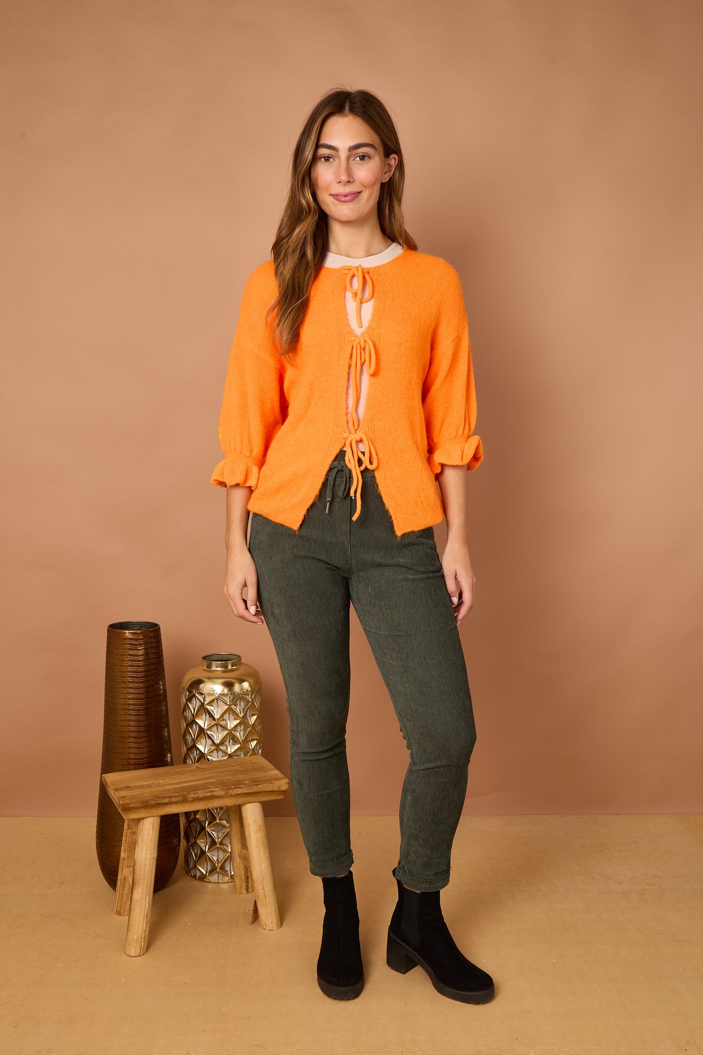 ALPACA FRONT TIE CARDIGAN