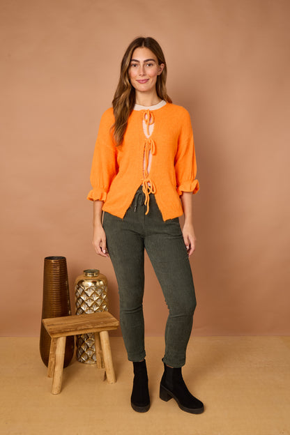 ALPACA FRONT TIE CARDIGAN