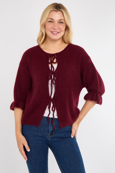 ALPACA FRONT TIE CARDIGAN
