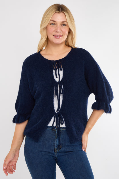 ALPACA FRONT TIE CARDIGAN