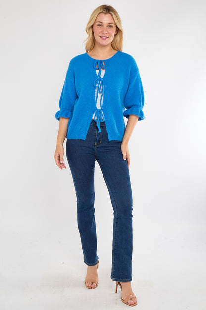 ALPACA FRONT TIE CARDIGAN